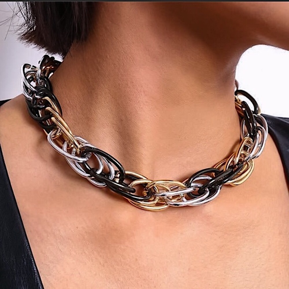 ⚜️[𝟯𝟬%𝗢𝗙𝗙|𝗯𝘂𝗻𝗱𝗹𝗲𝘀 𝟯+]⚜️Big Link Tree-Tone Choker NEW